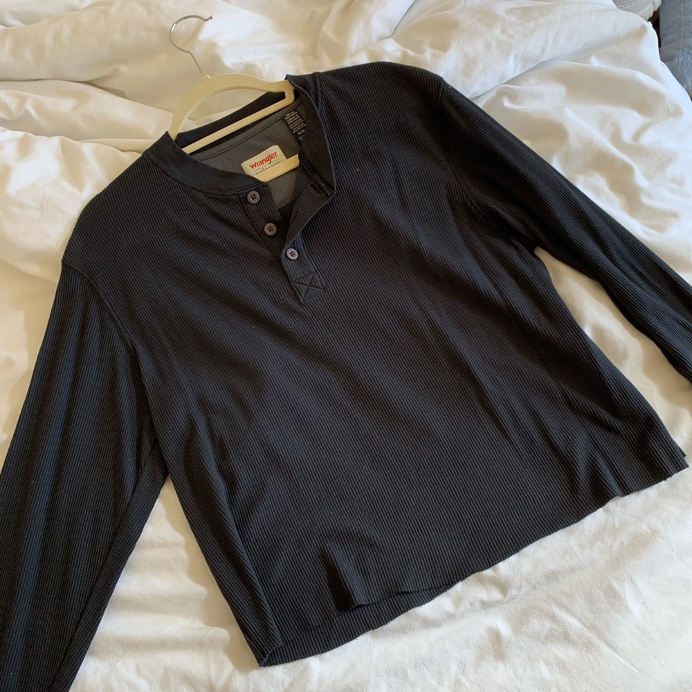 Cropped black wranglers waffle